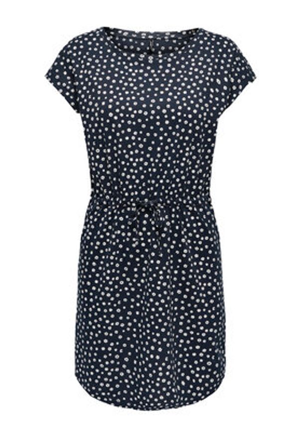 only - ONLY Sukienka codzienna May 15153021 Granatowy Regular Fit. Okazja: na co dzień. Kolor: niebieski. Materiał: bawełna. Typ sukienki: proste. Styl: casual