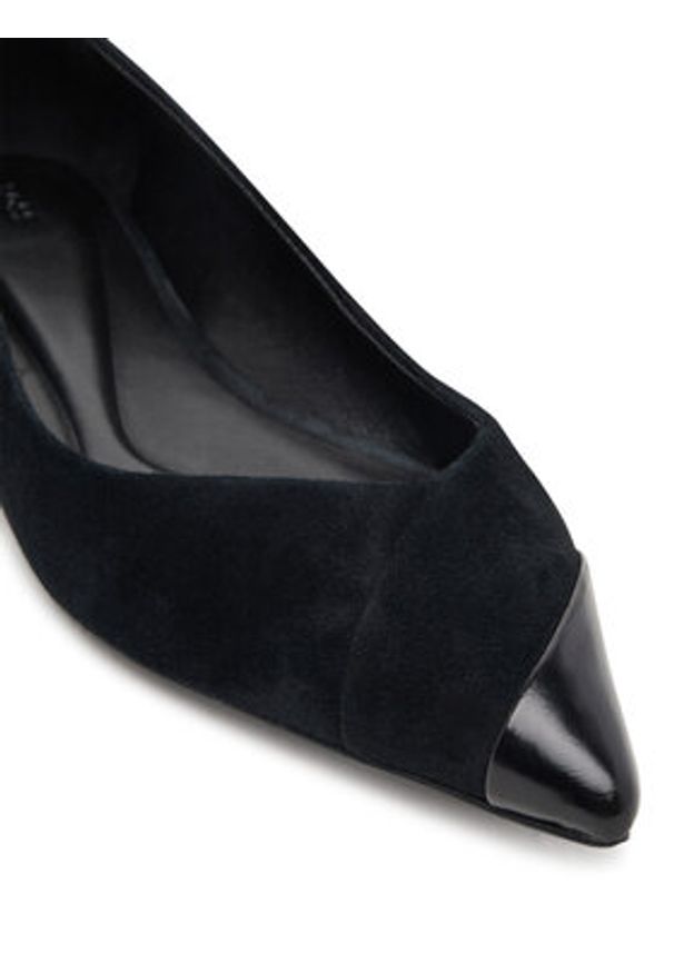 BOSS Baleriny Gracey 50548585 Czarny. Kolor: czarny. Materiał: skóra, zamsz