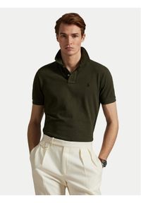 Polo Ralph Lauren Polo 710680784197 Zielony Custom Slim Fit. Typ kołnierza: polo. Kolor: zielony. Materiał: bawełna