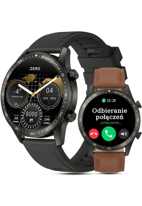 Smartwatch Gravity Zegarek męski SMARTWATCH GRAVITY GT10-4 BK/BK/BR LEATHER PROF. Rodzaj zegarka: smartwatch