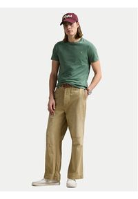 Polo Ralph Lauren T-Shirt 710671438432 Zielony Custom Slim Fit. Typ kołnierza: polo. Kolor: zielony. Materiał: bawełna #2