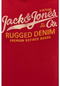 Premium by Jack&Jones - Bluza. Okazja: na co dzień. Kolor: czerwony. Wzór: nadruk. Styl: casual #4