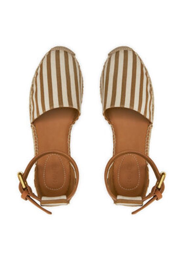 See By Chloé Espadryle SB26150E Brązowy. Kolor: brązowy. Materiał: skóra