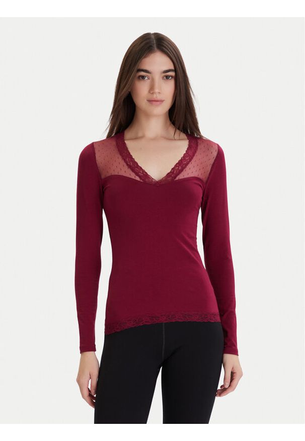 YSABEL MORA - Ysabel Mora Koszulka piżamowa 19479 Różowy Slim Fit. Kolor: różowy. Materiał: bawełna