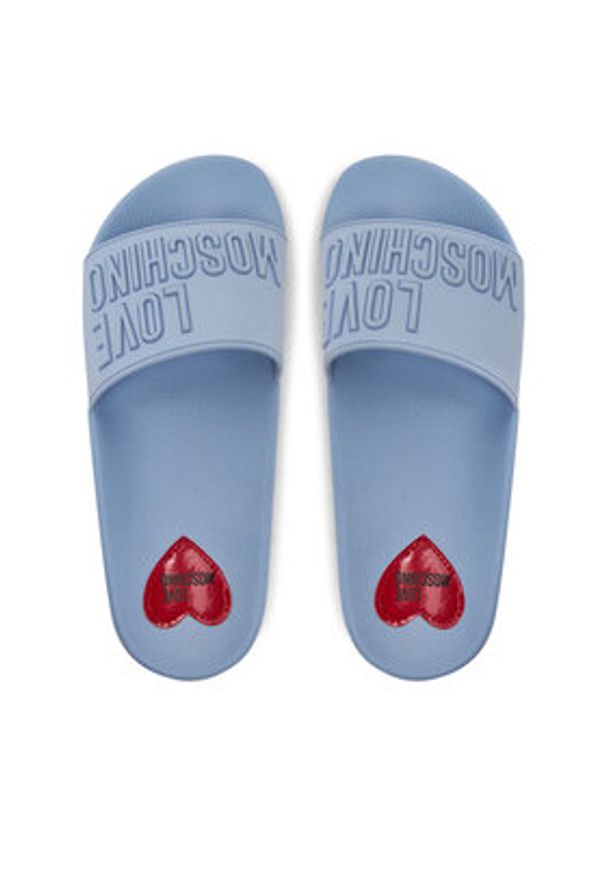 Love Moschino - LOVE MOSCHINO Klapki JA28052G1MI15712 Niebieski. Kolor: niebieski. Materiał: syntetyk