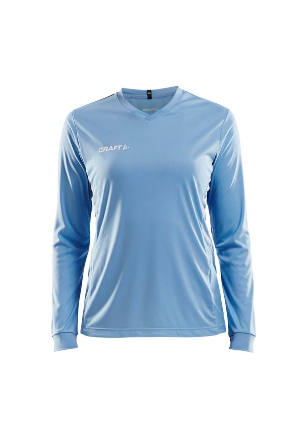 Koszulka treningowa damska Craft 19068851341. Kolor: niebieski. Materiał: poliester. Długość rękawa: długi rękaw. Długość: długie