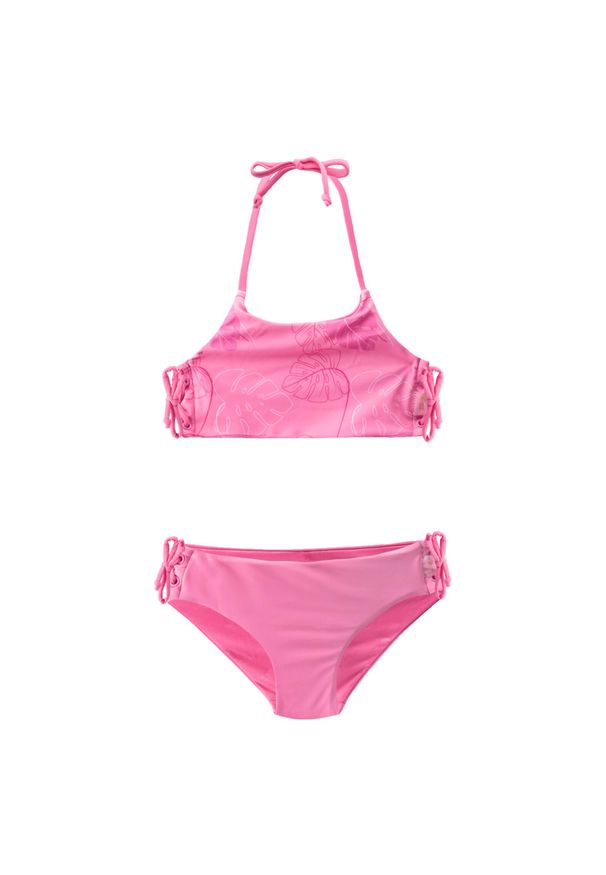AquaWave - Dziewczęcy Komplet Bikini Hali Philodendron Leaf. Kolor: różowy
