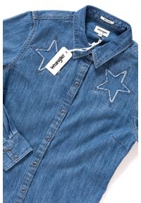 Wrangler - KOSZULA JEANSOWA DAMSKA WRANGLER STAR SHIRT MID INDIGO W5231O68E. Materiał: jeans #9