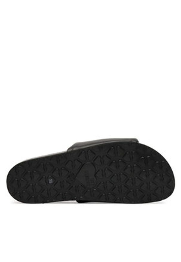 Love Moschino - LOVE MOSCHINO Klapki JA28283G1MIE0000 Czarny. Kolor: czarny. Materiał: skóra