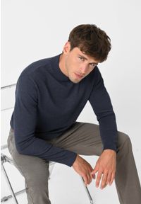 Volcano - Sweter półgolf S-BAZ. Materiał: prążkowany, dzianina, materiał. Wzór: aplikacja, gładki, ze splotem. Styl: klasyczny #1