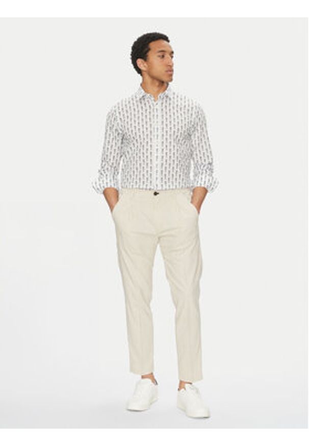 JOOP! Jeans Koszula 15 JJSH-138Hanson 30045983 Beżowy Modern Fit. Kolor: beżowy. Materiał: bawełna