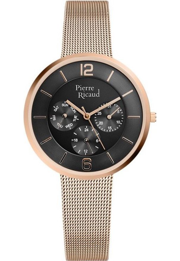 Zegarek Pierre Ricaud Zegarek damski Pierre Ricaud P22023.9154QF różowe złoto. Kolor: złoty, wielokolorowy, różowy