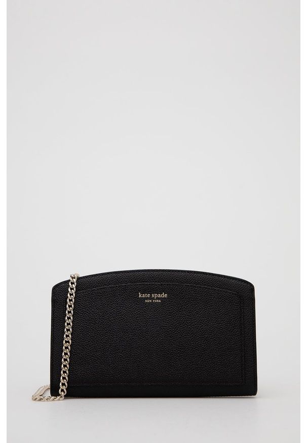 Kate Spade - Torebka skórzana. Kolor: czarny. Materiał: skórzane. Rodzaj torebki: na ramię