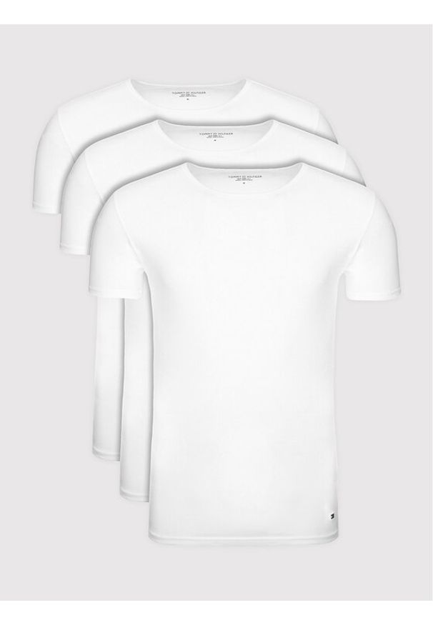 TOMMY HILFIGER - Tommy Hilfiger Komplet 3 t-shirtów Essential 2S87905187 Biały Regular Fit. Kolor: biały. Materiał: bawełna