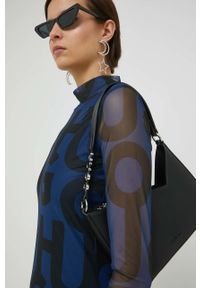 Hugo - HUGO torebka kolor czarny. Kolor: czarny. Rodzaj torebki: na ramię #6