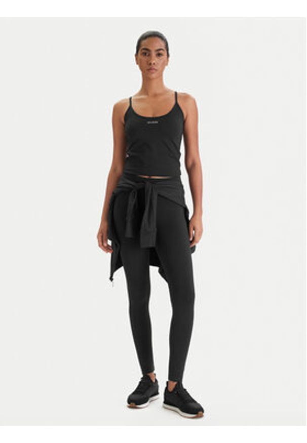 Guess Top V6RP14 KD952 Czarny Slim Fit. Kolor: czarny. Materiał: syntetyk