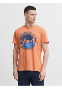 Blend T-Shirt 20715308 Pomarańczowy Regular Fit. Kolor: pomarańczowy. Materiał: bawełna
