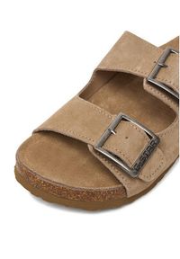 G-Star RAW - G-Star Raw Klapki CWB-WS-1128-50-S Beżowy. Kolor: beżowy. Materiał: skóra, zamsz #7