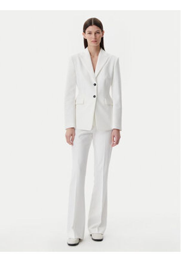 Hugo - HUGO Marynarka Asmalla 50540787 Biały Slim Fit. Kolor: biały. Materiał: syntetyk, wiskoza