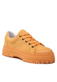 Sneakersy Patrizia Pepe 2Z0003/A040-Y412 Mango Yellow. Kolor: pomarańczowy. Materiał: materiał