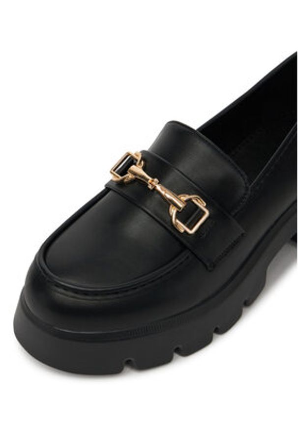 DeeZee Loafersy HXG2052-296A Czarny. Kolor: czarny. Materiał: skóra