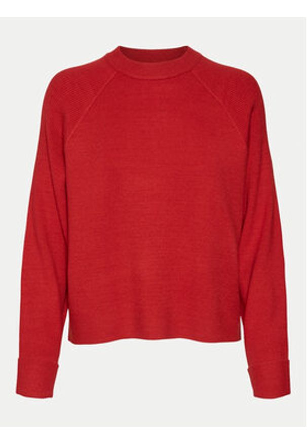 Vero Moda Sweter Gold 10315516 Czerwony Regular Fit. Kolor: czerwony. Materiał: wiskoza, syntetyk