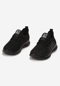 Born2be - Czarne Buty Sportowe Feodogeus. Zapięcie: bez zapięcia. Kolor: czarny. Materiał: materiał. Wzór: aplikacja #3