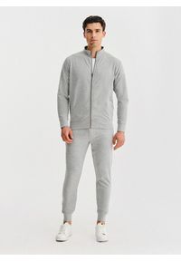 Pako Lorente - PAKO LORENTE - Szara bluza dresowa na suwak. Kolor: szary. Materiał: dresówka. Wzór: gładki #9