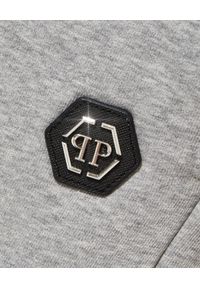Philipp Plein - PHILIPP PLEIN - Szare dresy ze ściągaczem. Kolor: szary. Materiał: dresówka. Wzór: aplikacja #5