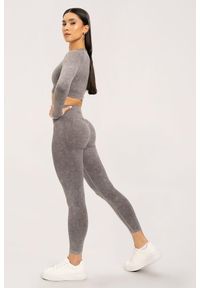 GYM GLAMOUR - Legginsy fitness damskie Gym Glamour sprane. Kolor: brązowy. Sport: fitness