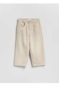Reserved - Bawełniane spodnie - beżowy. Kolor: beżowy. Materiał: bawełna #1