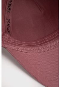 Armani Exchange Czapka 944170.1A170 kolor czarny z aplikacją. Kolor: fioletowy. Wzór: aplikacja #3