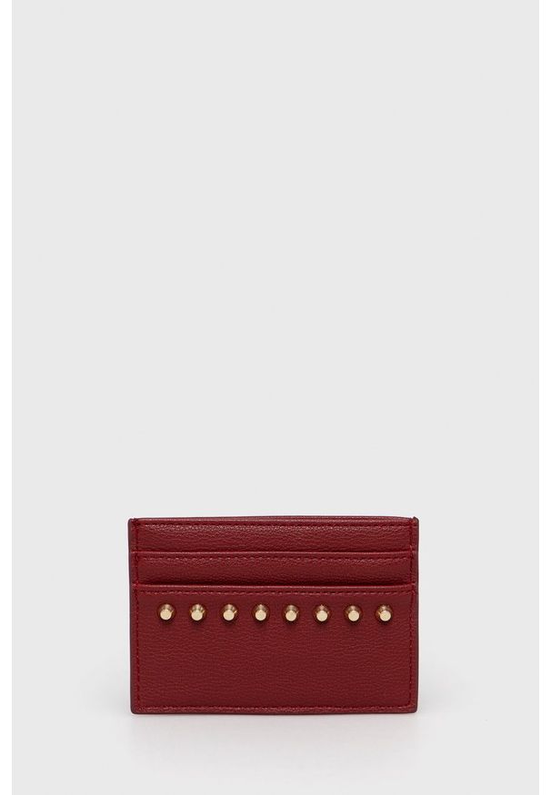 TwinSet - Twinset - Etui na karty. Kolor: czerwony. Materiał: materiał. Wzór: gładki