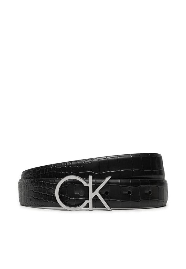 Calvin Klein Pasek Damski K60K612393 Czarny. Kolor: czarny. Materiał: skóra