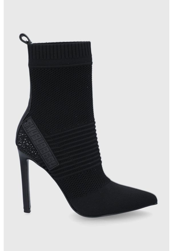 Steve Madden - Botki Diligent. Kolor: czarny. Obcas: na obcasie, na szpilce. Wysokość obcasa: średni
