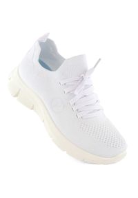 POTOCKI - Buty sportowe damskie białe Potocki BK01303. Kolor: biały. Materiał: materiał
