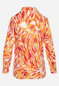 Born2be - Pomarańczowa Koszula Ozdobiona Abstrakcyjnym Printem Sivello. Kolor: pomarańczowy. Wzór: nadruk, aplikacja #5
