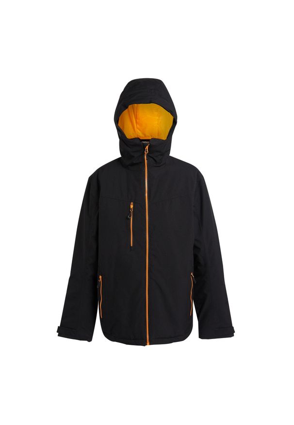 Regatta - Kurtka Wodoodporna Męska Ocieplana Navigate. Kolor: wielokolorowy, czarny, pomarańczowy. Sport: turystyka piesza