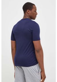 Hugo - HUGO t-shirt bawełniany 3-pack kolor granatowy z nadrukiem. Kolor: niebieski. Materiał: bawełna. Długość rękawa: krótki rękaw. Długość: krótkie. Wzór: nadruk #4