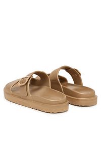 TOMMY HILFIGER - Tommy Hilfiger Klapki Double Strap FW0FW09114 Beżowy. Kolor: beżowy. Materiał: syntetyk #4