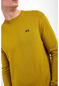 La Martina - Sweter męski z wełną LA MARTINA. Materiał: wełna. Długość rękawa: długi rękaw. Długość: długie. Wzór: haft #5
