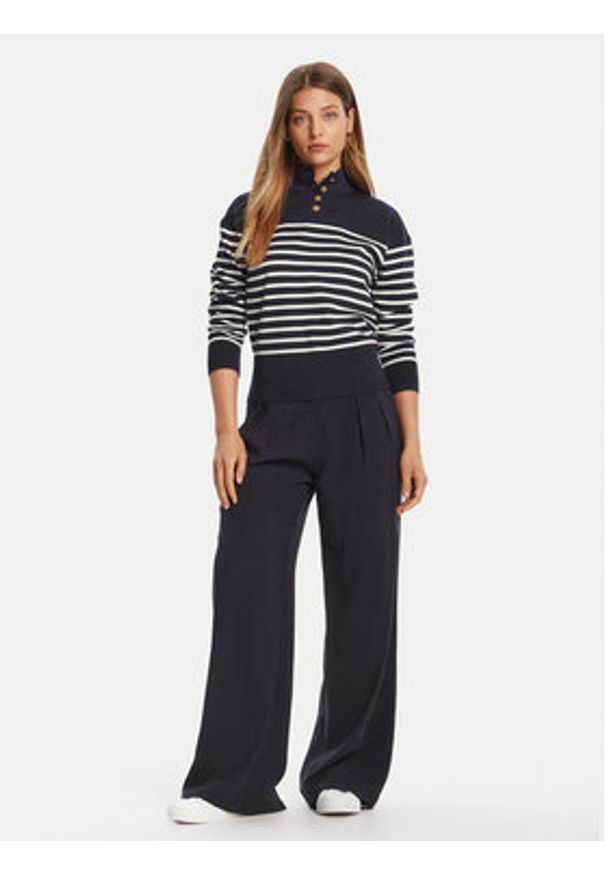 TOMMY HILFIGER - Tommy Hilfiger Sweter WW0WW47467 Granatowy Regular Fit. Kolor: niebieski. Materiał: bawełna