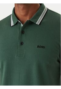BOSS Polo Paddy 50469055 Zielony Regular Fit. Typ kołnierza: polo. Kolor: zielony. Materiał: bawełna #5
