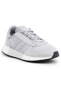 Adidas - Buty adidas Marathon Tech W EE4947 szare. Kolor: szary. Materiał: syntetyk, zamsz, skóra. Szerokość cholewki: normalna