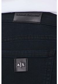 Armani Exchange jeansy damskie medium waist. Kolor: niebieski #3