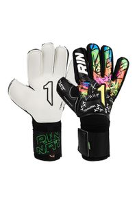 RINAT - Dziecięce rękawice bramkarskie Rinat Asimetrik Spine Turf. Kolor: czarny. Sport: piłka nożna #1