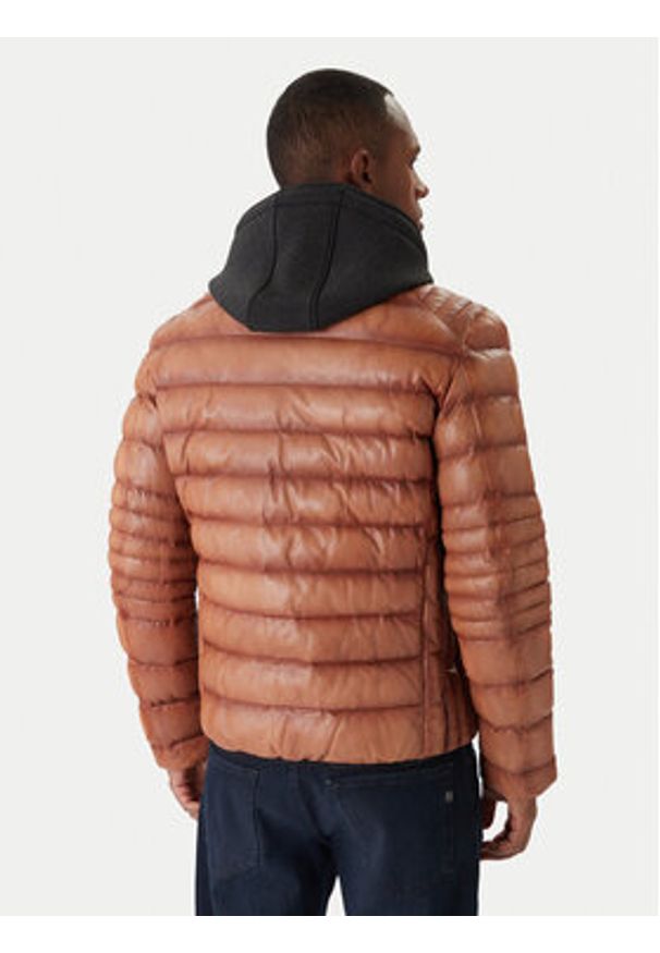 Milestone Kurtka skórzana Ms Apollo 531068 60510 Miedziany Regular Fit. Kolor: brązowy. Materiał: skóra