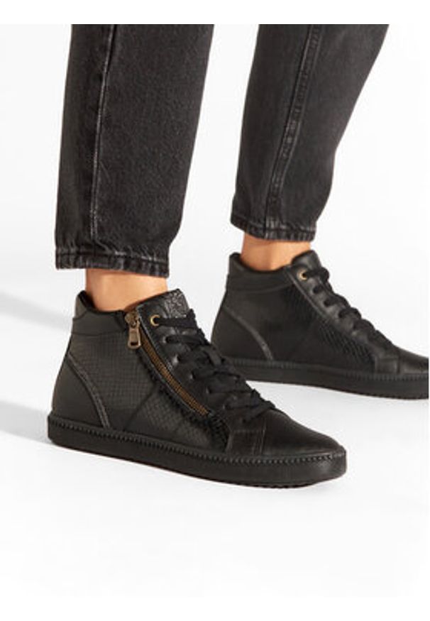 Geox Sneakersy D Blomiee B D166HB 00454 C9999 Czarny. Kolor: czarny. Materiał: skóra