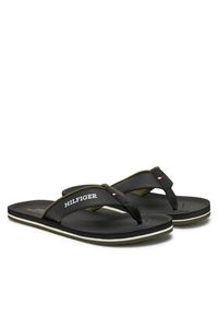 TOMMY HILFIGER - Tommy Hilfiger Japonki Padded Comfort Hilfiger B Sandal FM0FM05440 Czarny. Kolor: czarny. Materiał: skóra #5