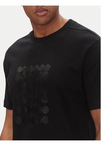 BOSS T-Shirt Tee Print Striped C 50537845 Czarny Relaxed Fit. Kolor: czarny. Materiał: bawełna. Wzór: nadruk #3